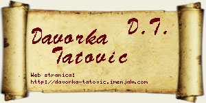 Davorka Tatović vizit kartica